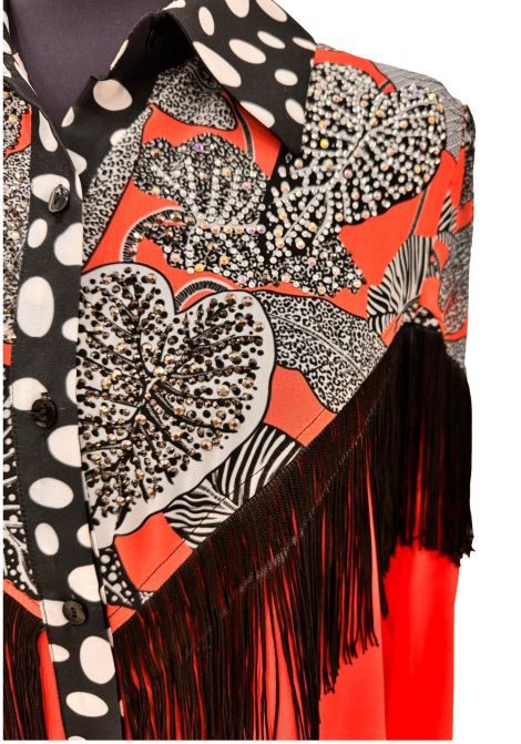 Chiffon shirt with fringes GAI MATTIOLO | shirts | LV1353UNICA